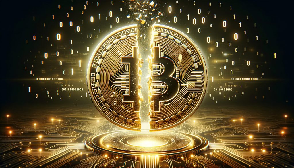 Bitcoin réduit de moitié